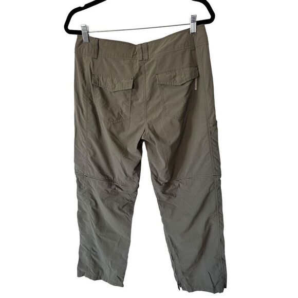 ExOfficio Convertible Shorts Tan Khaki Nylon Hiking Pants Size 8 Insect Shield - Picture 2 of 12